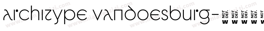 architype vandoesburg字体转换